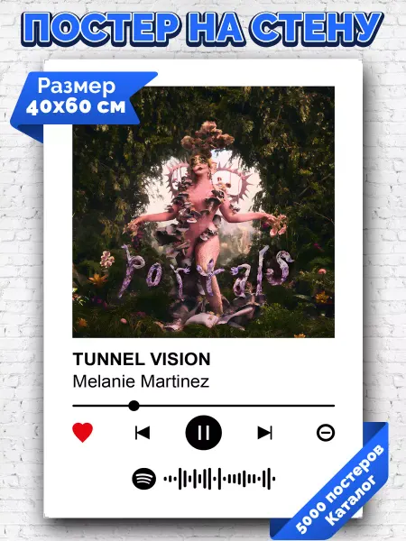 Arthata-spotify постер Спотифай постер Спотифай постер Melanie Martinez -TUNNEL VISION 40х60