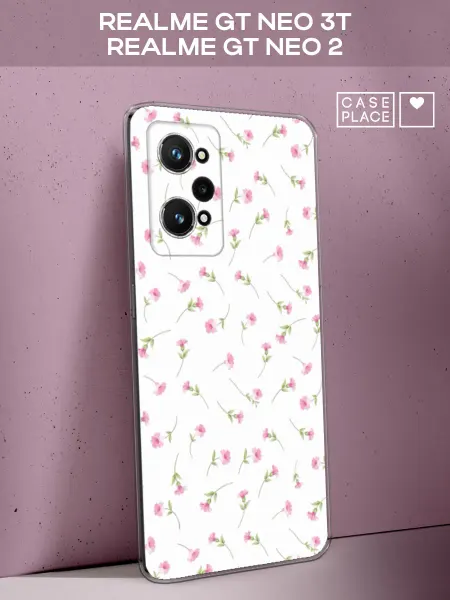 Realme Чехол на GT Neo 3T Neo 2 с цветочками