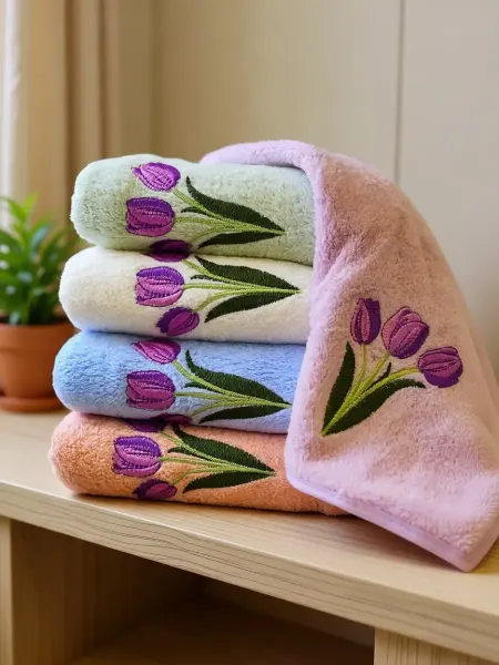 Boni Home Подарочный набор полотенец из микрофибры лаванда 5 шт 35х75