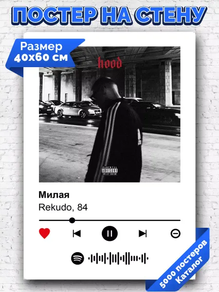 Arthata-spotify постер Спотифай постер Спотифай постер REKUDO 84 - Милая 40х60