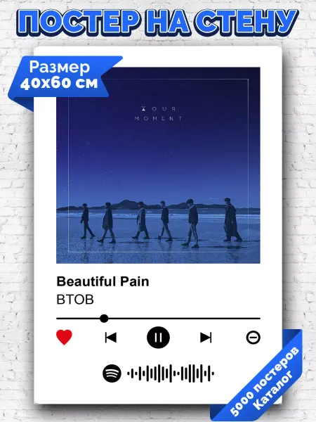 Arthata-spotify постер Спотифай постер Спотифай постер BTOB - Beautiful Pain 40х60