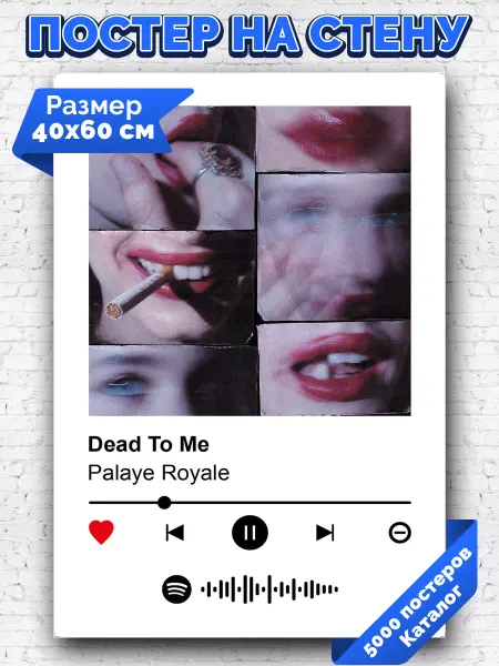 Arthata-spotify постер Спотифай постер Спотифай постер Palaye Royale - Dead to me 40х60