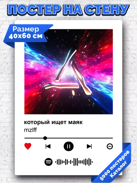 Arthata-spotify постер Спотифай постер Спотифай постер Mzlff - который ищет маяк 40х60