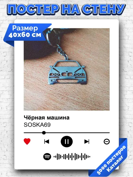 Arthata-spotify постер Спотифай постер Спотифай постер Soska69 - Черная Машина 40х60