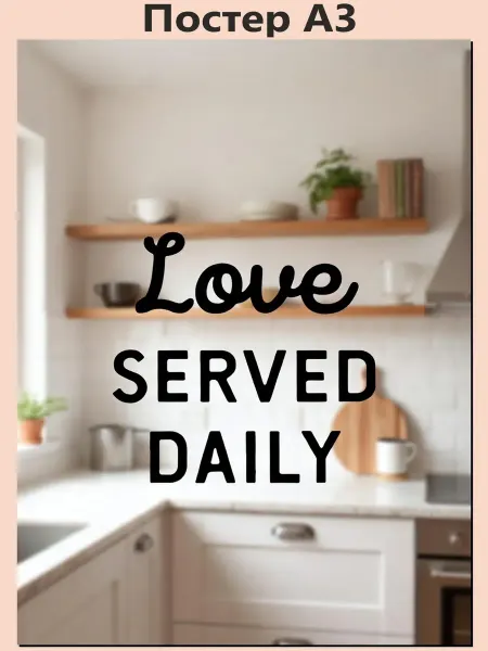 Just4you Постер А3 "Love daily", на кухню