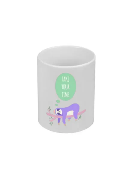 FUN.ru Кружка для чая и кофе с принтом Ленивец с надписью Take your