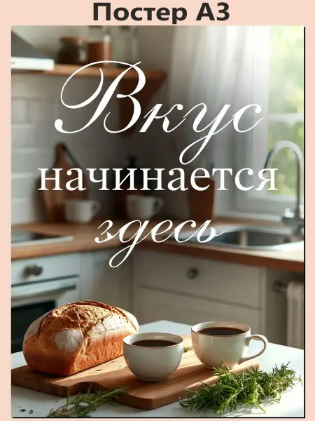 Just4you Постер А3 "Вкус дома", на кухню