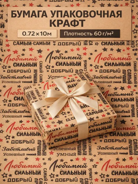 Сима-Ленд & UPAK LAND Упаковочная крафт бумага для декора и подарков