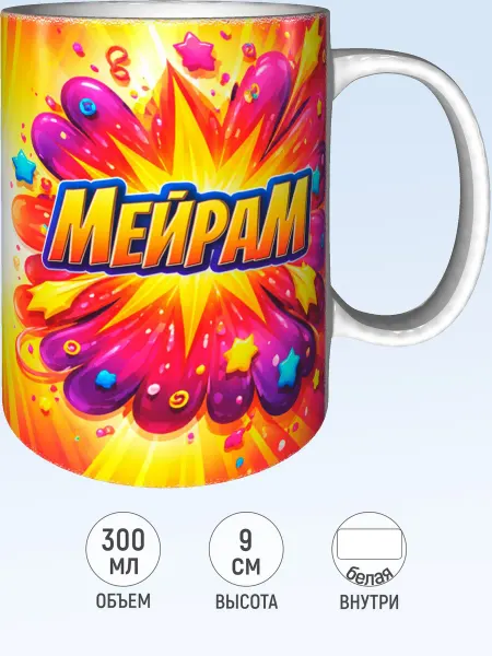 MadePrint Кружка именная Мейрам - белая внутри