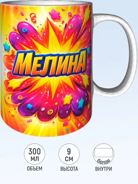MadePrint Кружка именная Мелина - белая внутри
