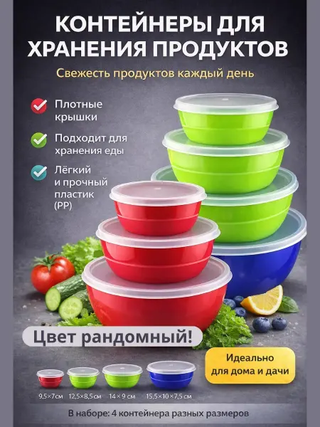 MDMDE Контейнеры для хранения продуктов