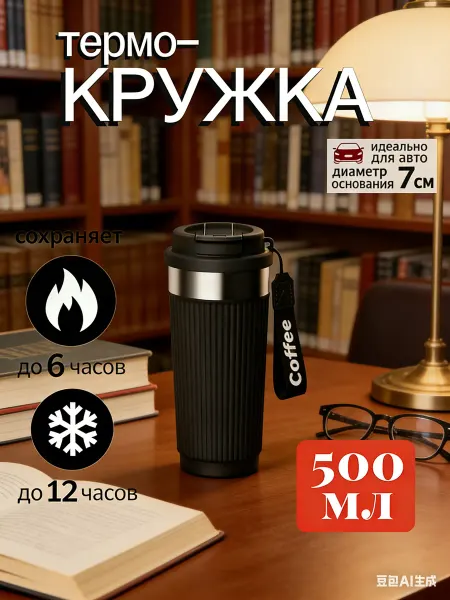 MisterX Автомобильная термокружка для кофе