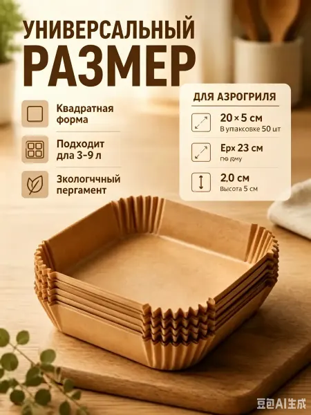 Пергаментная бумага для аэрогриля50шт