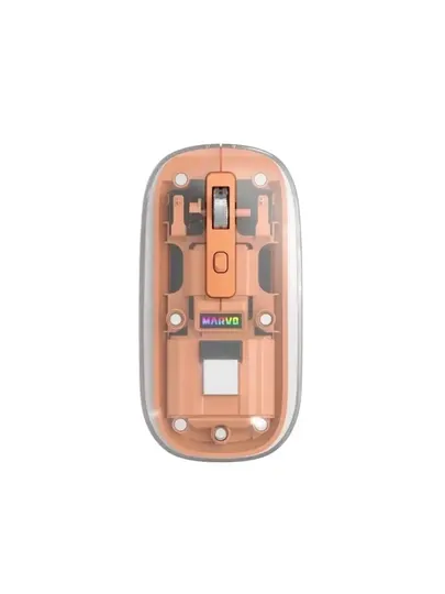 Мышь беспроводная MARVO M810W, белая, Bluetooth и 2.4G, RGB, игровая