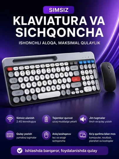 ZYG-806 Беспроводной Комплект Клавиатуры и Мыши 2.4G USB