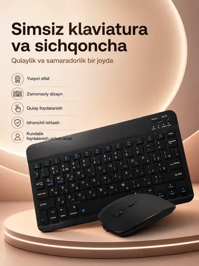 Беспроводной комплект клавиатуры и мыши 2.4GHz USB Wireless Keyboard & Mouse Combo