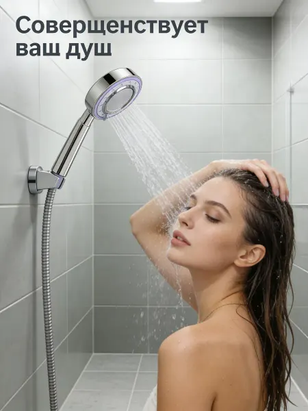 Лейка для душа массажная легко чистится