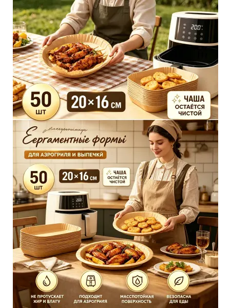Бумага для выпечки 50 шт, антипригарная