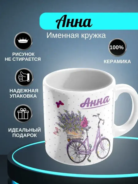 ИменноТвое Кружка белая "Анна"