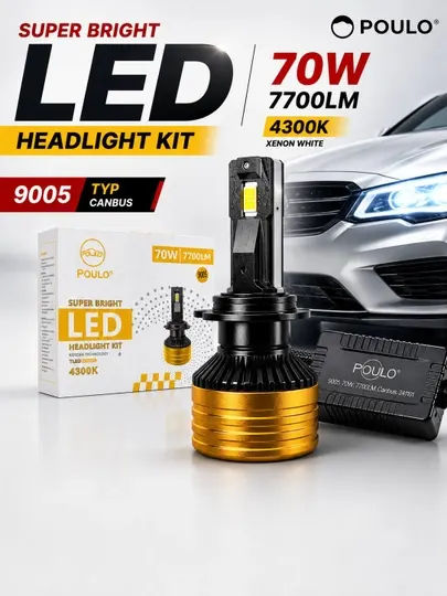 Фара светодиодная POULO Bi-Light B1 2.5” LED линза 95W ближний и дальний свет для авто