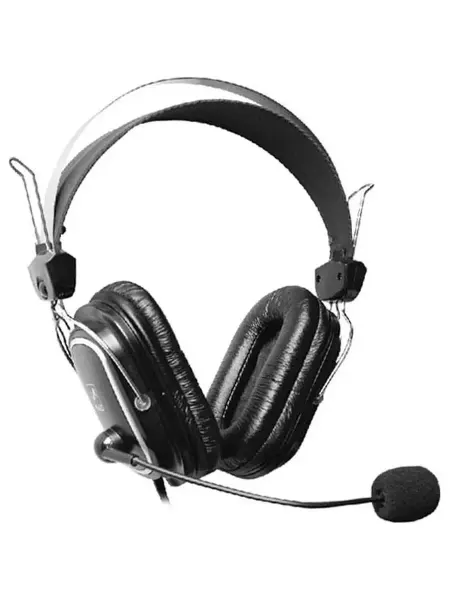 A4TECH Наушники с микрофоном HS-50 черный 2.5м мониторные