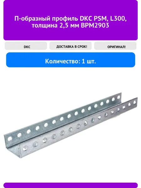 DKC П-образный профиль PSM, L300, толщина 2,5 мм BPM2903