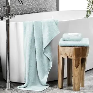 Togas Полотенце махровое 50x100 "Пуатье" модал, хлопок, 650 гм/2, голубое