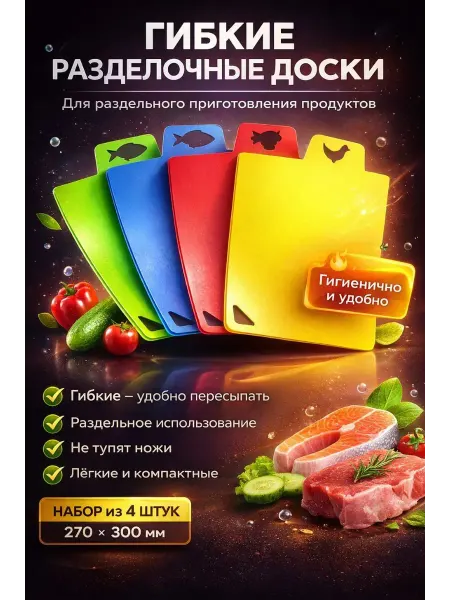 ЭЛМИШ Доски гибкие разделочные набор