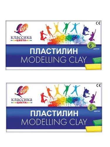 Луч Пластилин Классика, 6 цветов, 120 гр, 2 уп