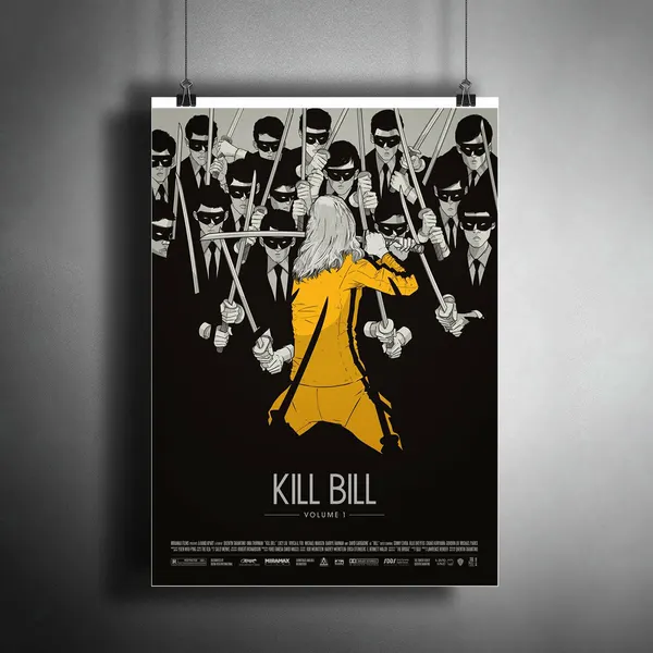 Постер плакат для интерьера "Фильм Квентина Тарантино: Убить Билла. Kill Bill: Vol. 1. Актриса Ума Турман" / A3 (297 x 420 мм)