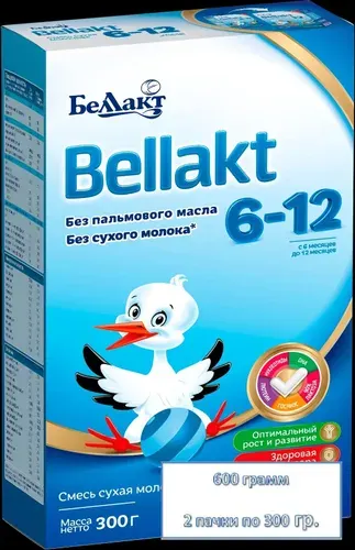 Беллакт Молочная смесь 2 (с 6 месяцев) 600г. 1шт.