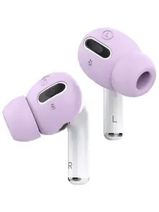 Накладки с амбушюрой Elago EarBuds на наушники Apple AirPods Pro 2 ультратонкие силиконовые, в комплекте 6 пар (размер S, M, L), сиреневые
