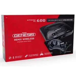 Игровая приставка Retro Genesis Remix Wireless (600 игр) (AV кабель, 2 беспроводных джойстика)
