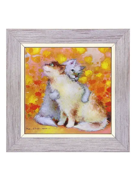 Artangels Панно керамическое "Зайчики" 15х15