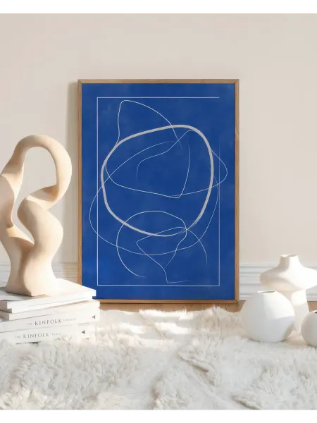 Onllyart Постер 21x30 Республика абстрактные синие линии