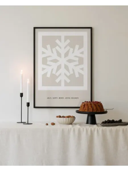 Onllyart Постер 21x30 графическая снежинка