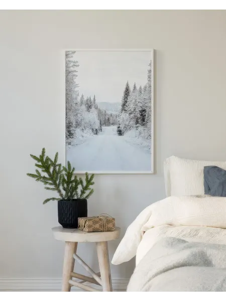 Onllyart Постер 21x30 заснеженная лесная дорога