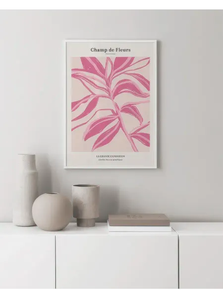 Onllyart Постер 21x30 розовая цветочная иллюстрация