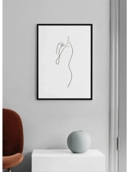 Onllyart Постер 21x30 кривая линия искусства
