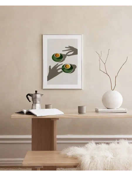 Onllyart Постер 21x30 Зеленые кофейные чашки