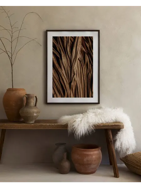 Onllyart Постер 21x30 коричневые листья крупным планом
