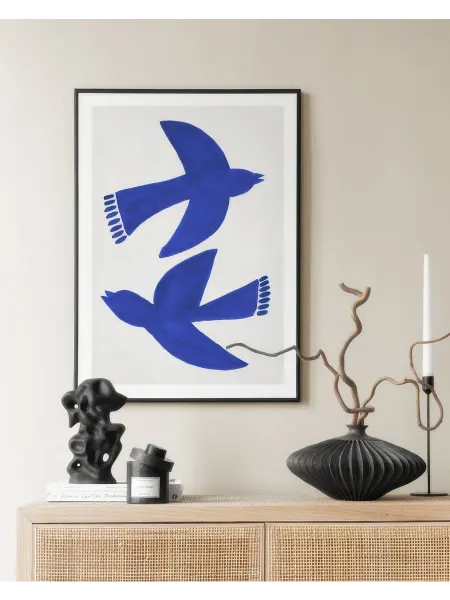 Onllyart Постер 21x30 синие птицы летают