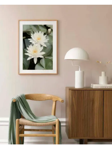 Onllyart Постер 21x30 цветы белого лотоса