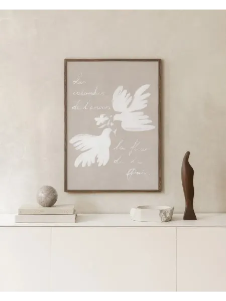 Onllyart Постер 21x30 голуби любви, цветок мира