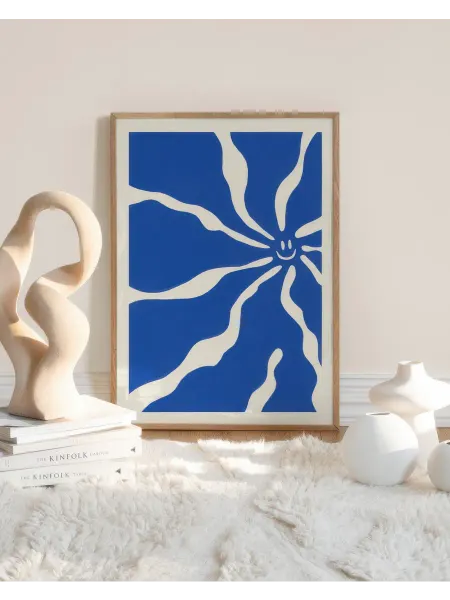Onllyart Постер 21x30 счастливый синий цветок