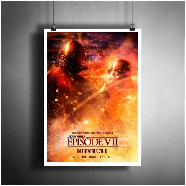 Постер плакат для интерьера "Фильм: Звёздные Войны - Эпизод 7. Star Wars"/ Декор дома, офиса, комнаты A3 (297 x 420 мм)