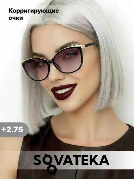 SOVA OPTIK Очки для зрения солнцезащитные с диоптриями + 2,75