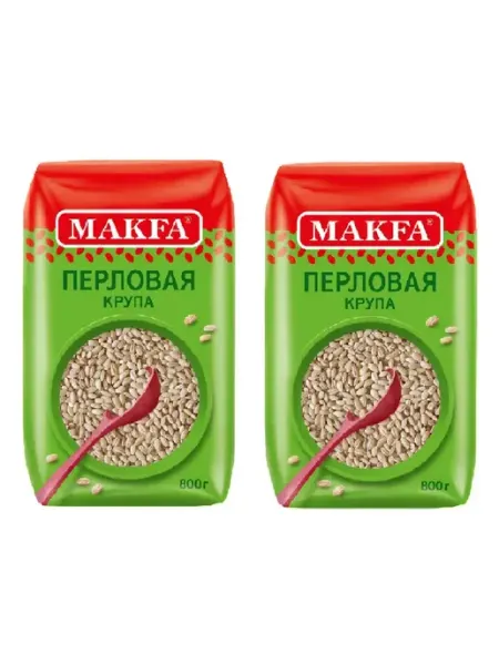 Makfa Крупа перловая, 2 уп по 800 г