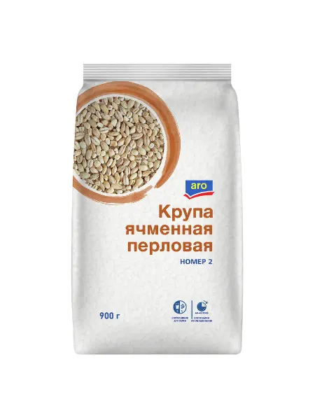 ARO Крупа перловая ячменная номер 2, 900г