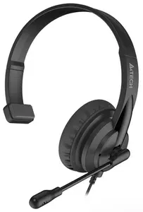 Наушники с микрофоном A4Tech HU-11 черный 2м накладные USB
